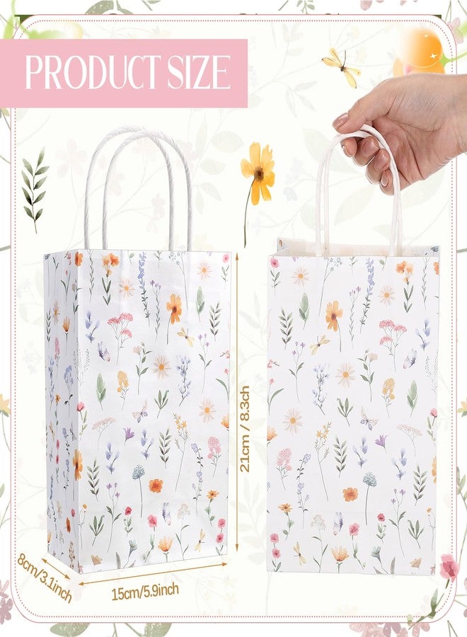Kolldenn 24 Pcs Welcome Bags for Wedding Hotel Guests Birthday Party Paper Gift Bags with Handles for Halloween Bridal Birthday Party Favor, 8.3'' x 5.9'' x 3.1''(Wildflower) - Image 2